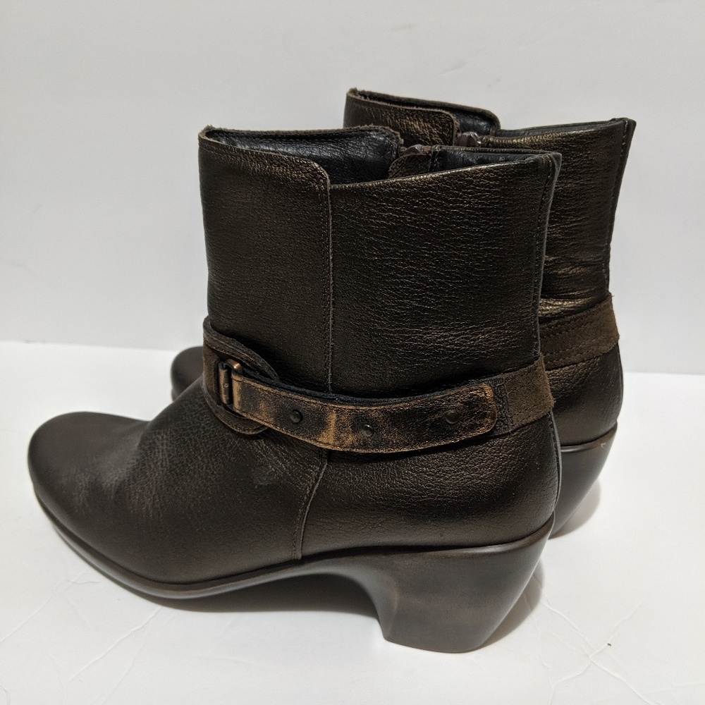 Naot Metallic Leather Ankle Boots
